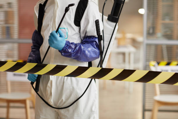 Professional Sewage Cleanup technician working in Volga, SD